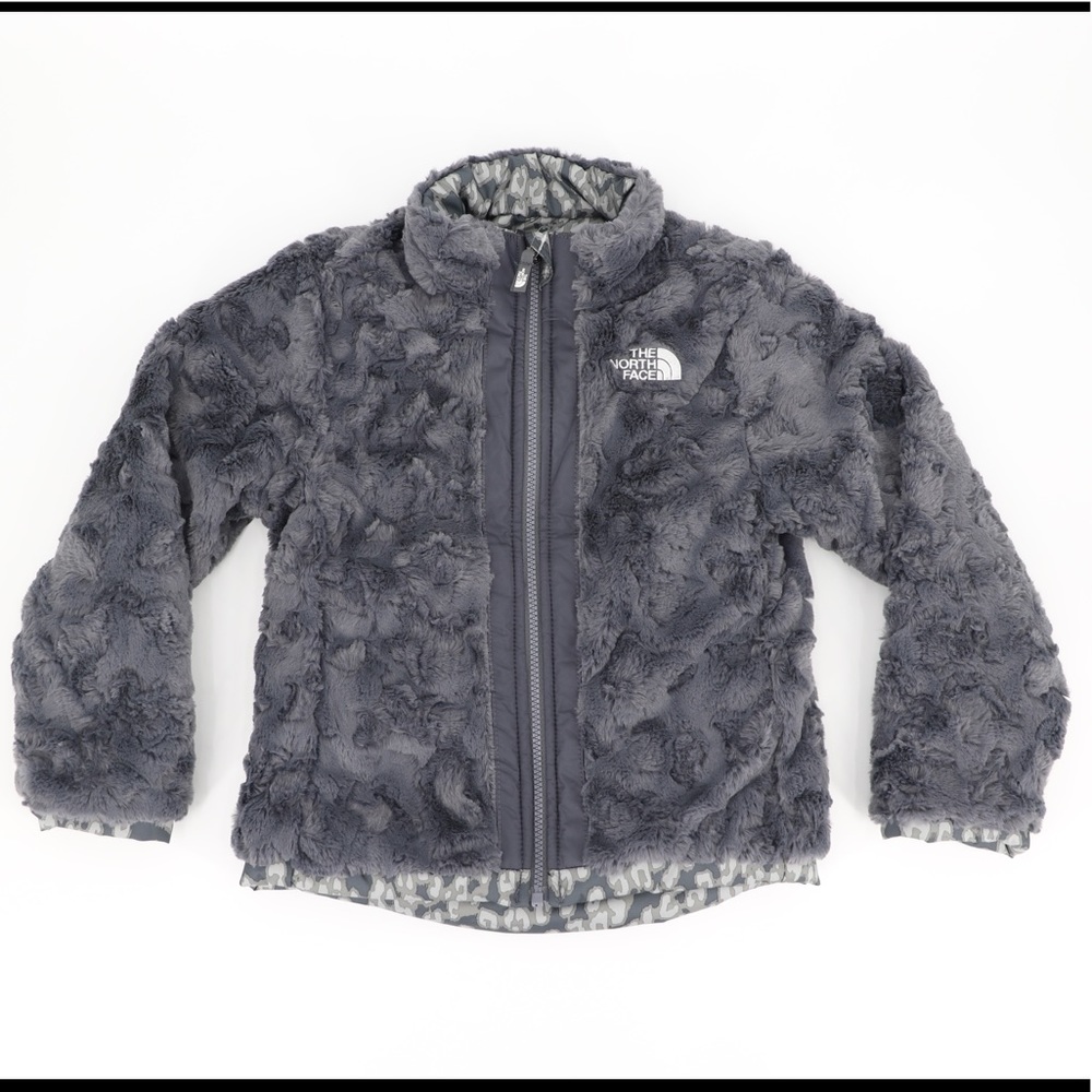 New The North Face Medium 10/12 Youth Girls Mossbud Swirl Jacket Grey - Picture 4 of 16